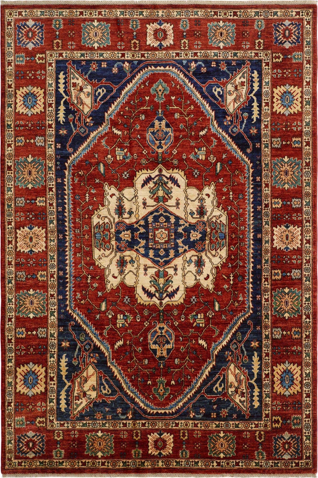 6' 8 x 9' 9 Hand Knotted Heriz Rug