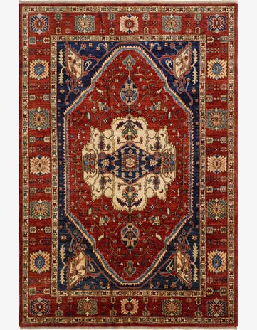 6' 8 x 9' 9 Hand Knotted Heriz Rug