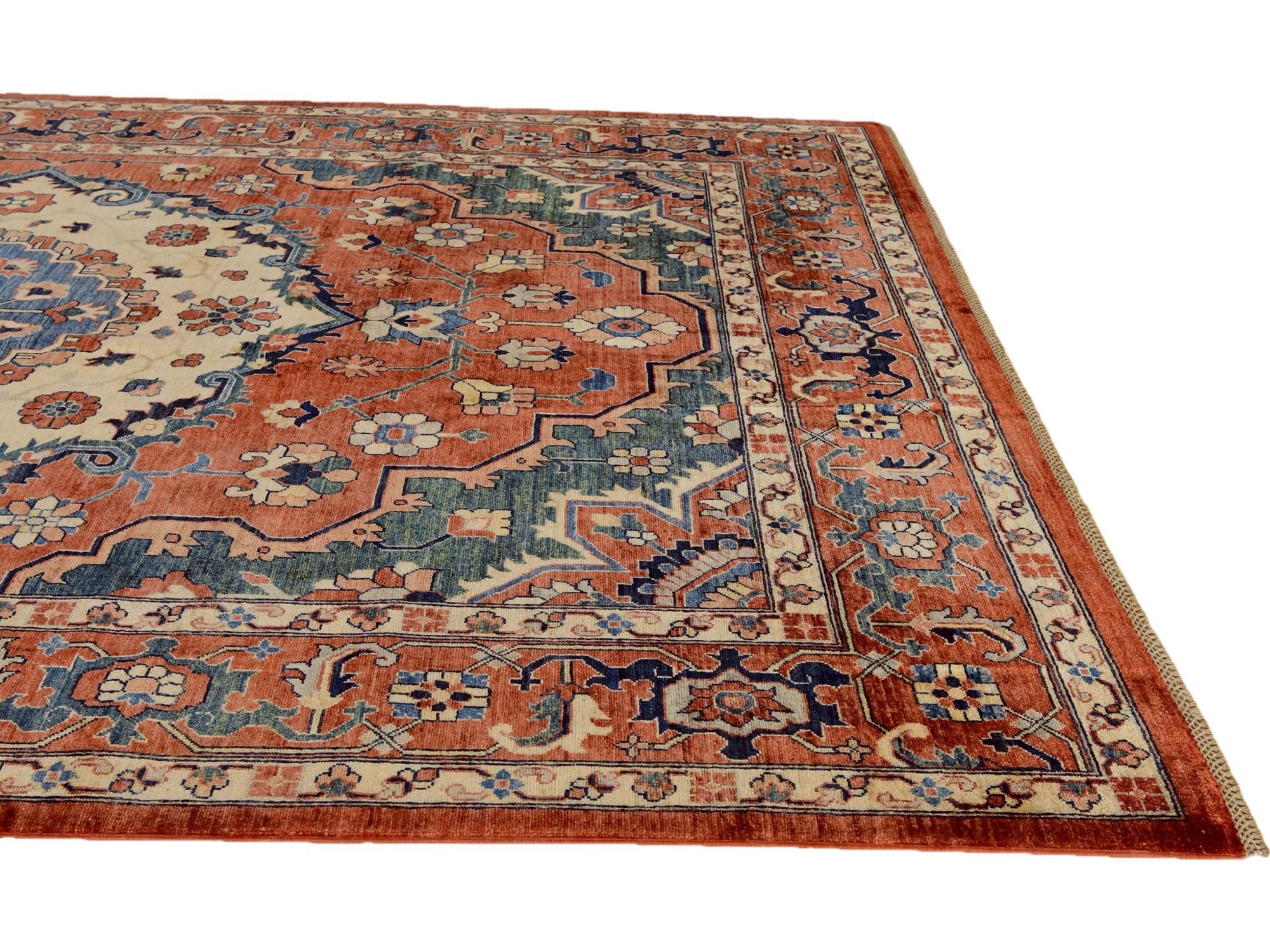 8' 3 x 11' 6 Hand Knotted Heriz Rug