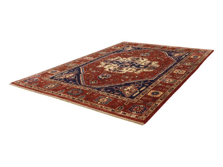 Detail image of 5' 7 x 8' Hand Knotted Heriz Rug