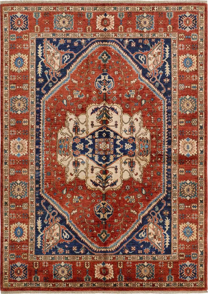 5' 9 x 7' 11 Hand Knotted Heriz Rug