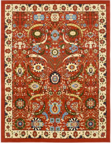 Terracotta Isfahan Design Rug
