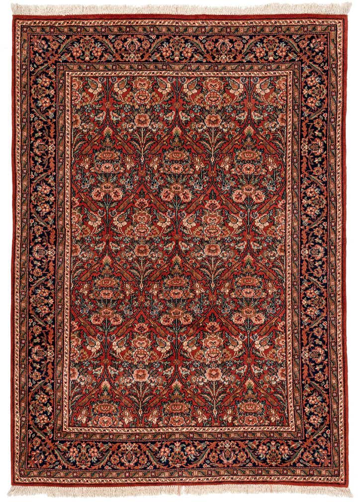 4' 4 x 6' 2 Hand Knotted Isfahan Wool Rug