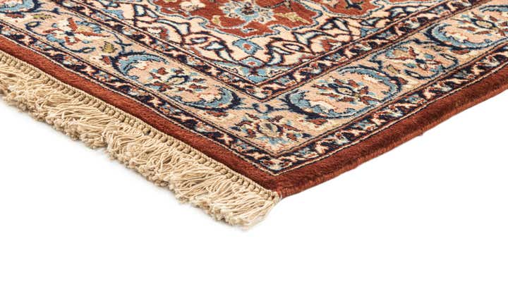 4' x 6' Hand Knotted Isfahan Oriental Wool Rug