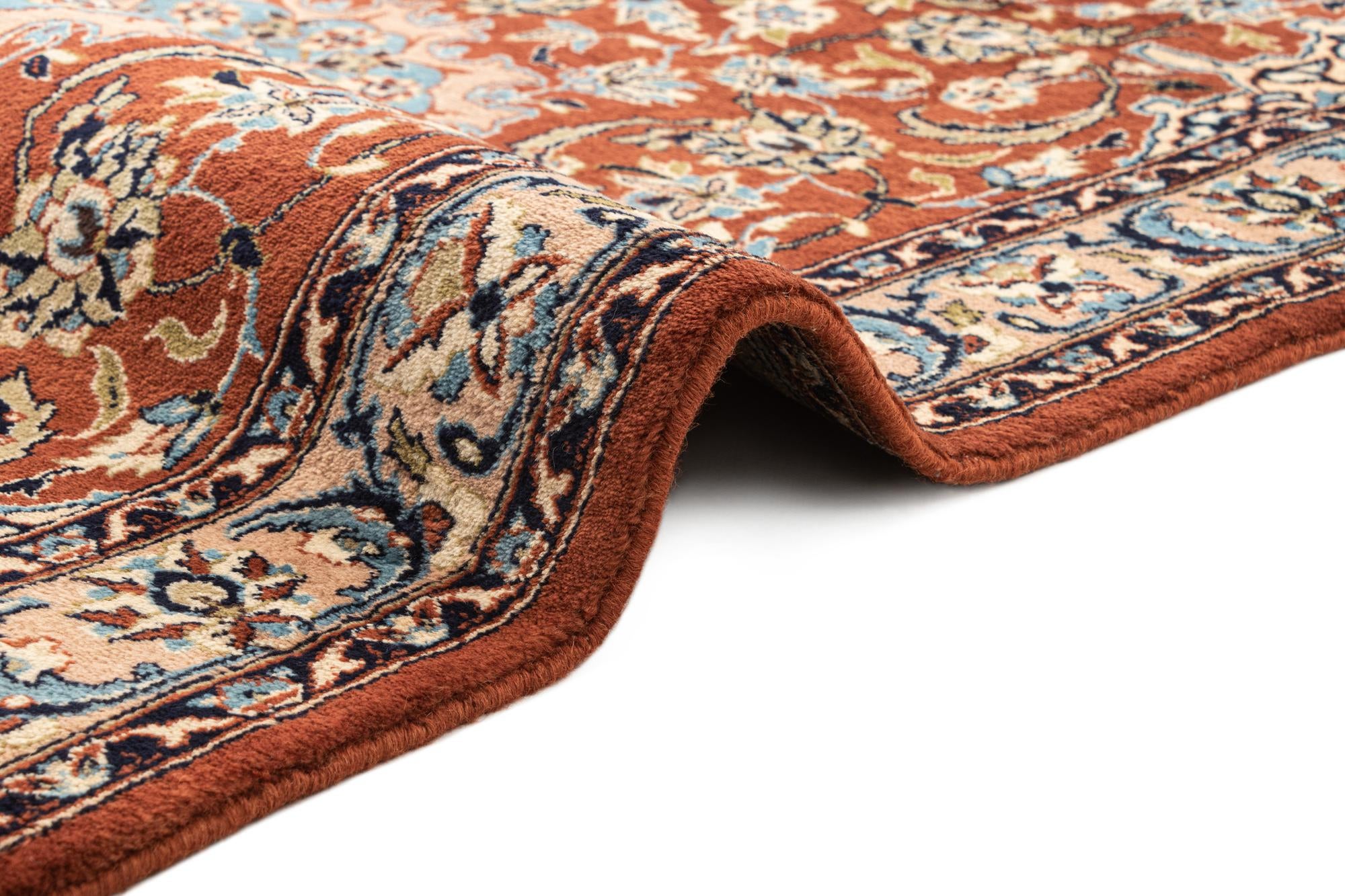 4' x 6' Hand Knotted Isfahan Oriental Wool Rug