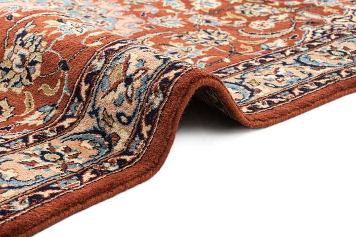 4' x 6' Hand Knotted Isfahan Oriental Wool Rug