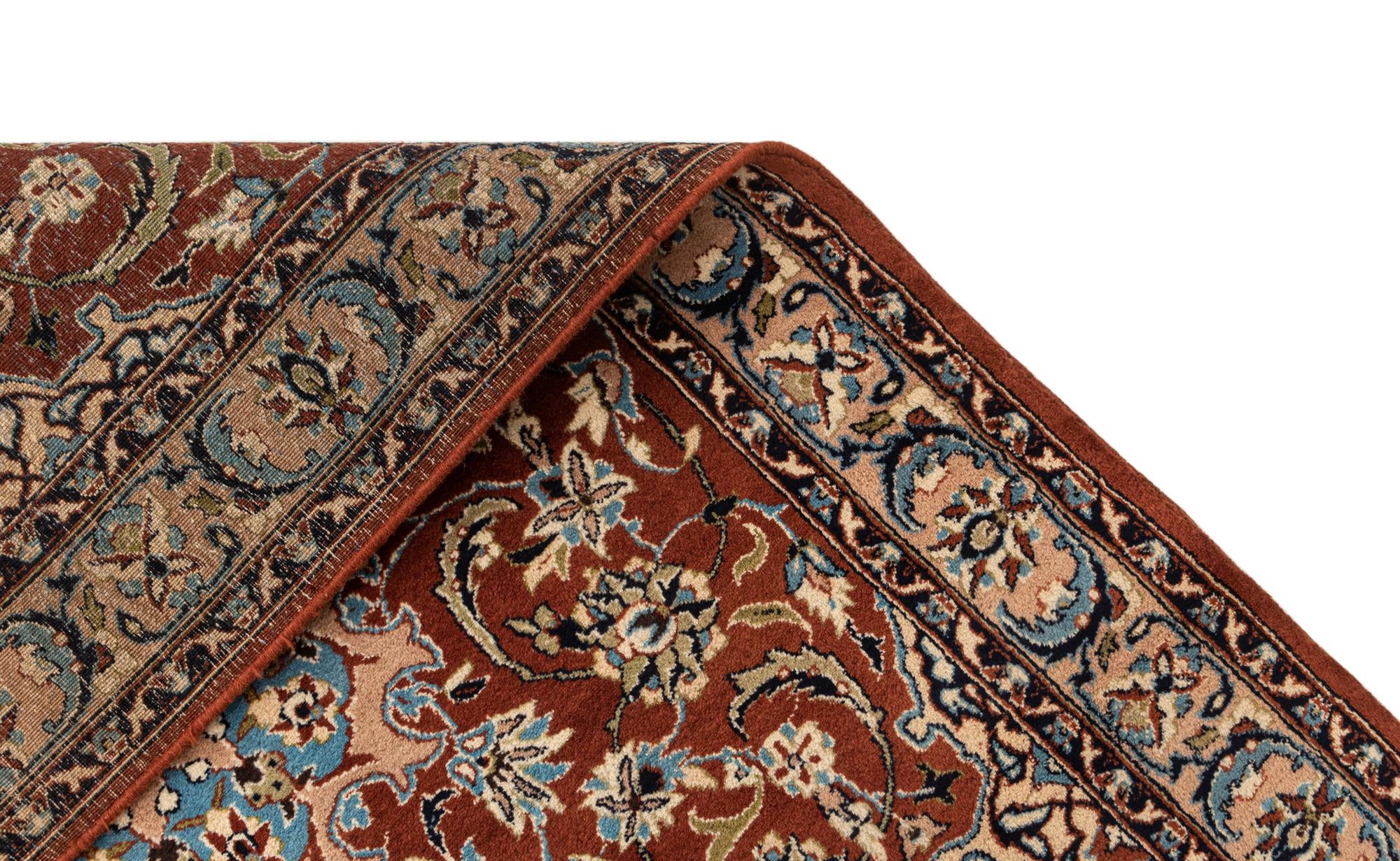4' x 6' Hand Knotted Isfahan Oriental Wool Rug