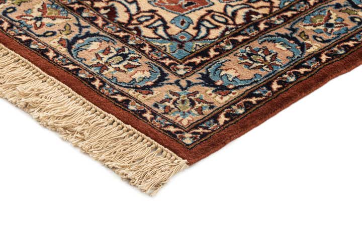 4' x 6' 1 Hand Knotted Isfahan Oriental Wool Rug