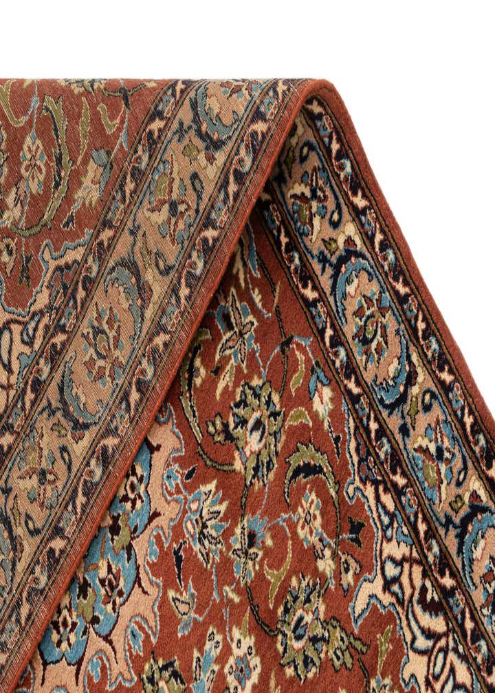 4' x 6' 1 Hand Knotted Isfahan Oriental Wool Rug