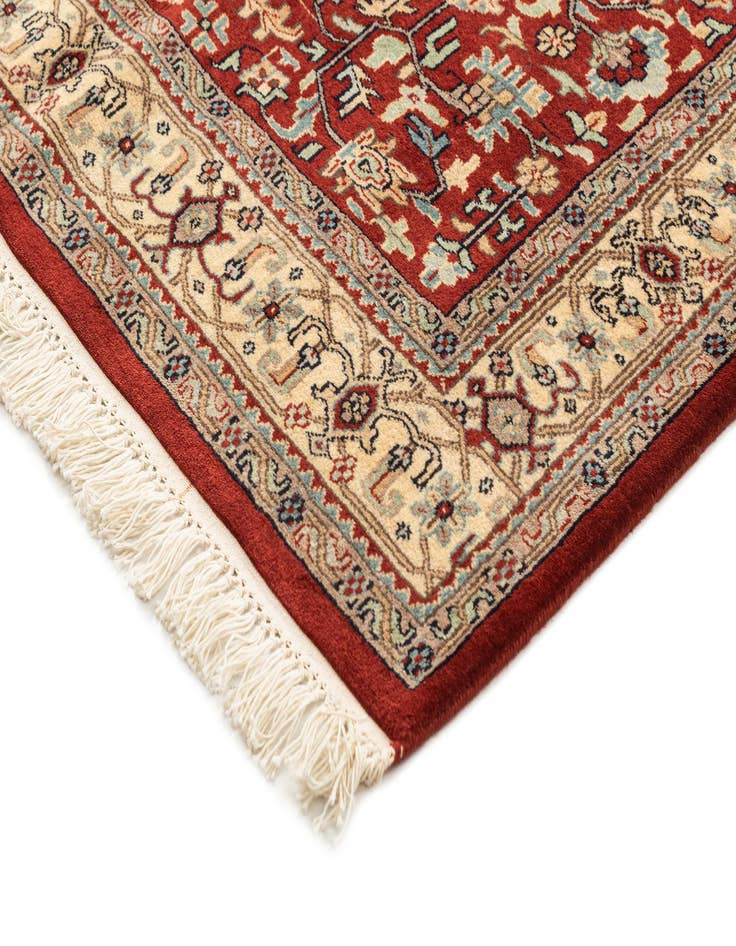 Detail image of 4' 3 x 6' 8 Hand Knotted Jaipur Agra Oriental Wool Rug