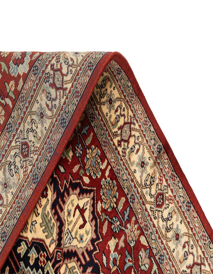 Detail image of 4' 3 x 6' 8 Hand Knotted Jaipur Agra Oriental Wool Rug