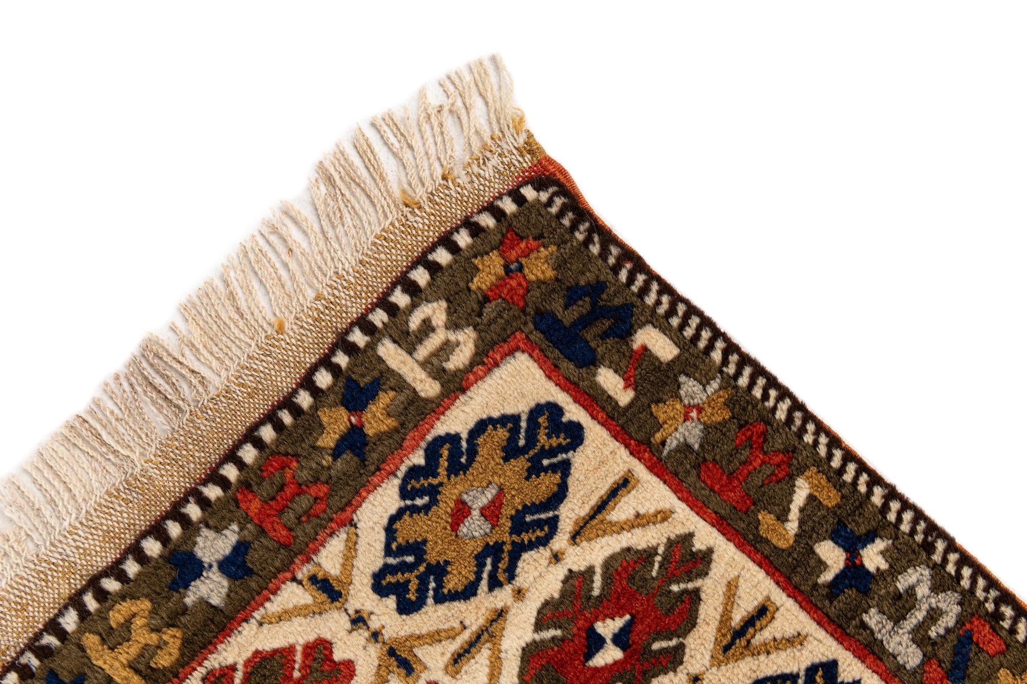 3' 6 x 5' 2 Hand Knotted Kars Wool Rug
