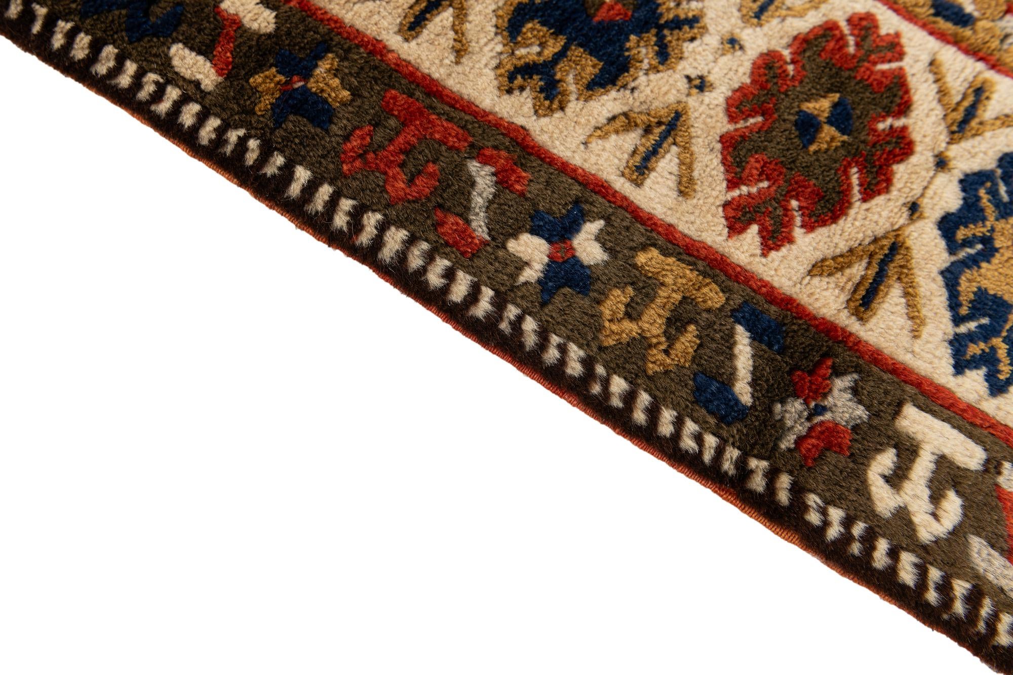 3' 6 x 5' 2 Hand Knotted Kars Wool Rug
