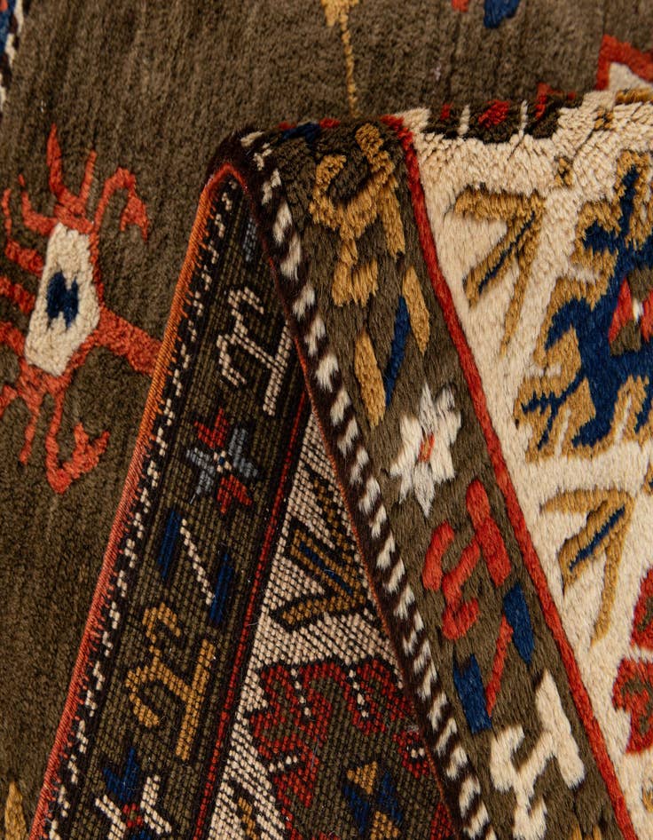 Detail image of 3' 6 x 5' 2  Hand Knotted Kars Wool Rug