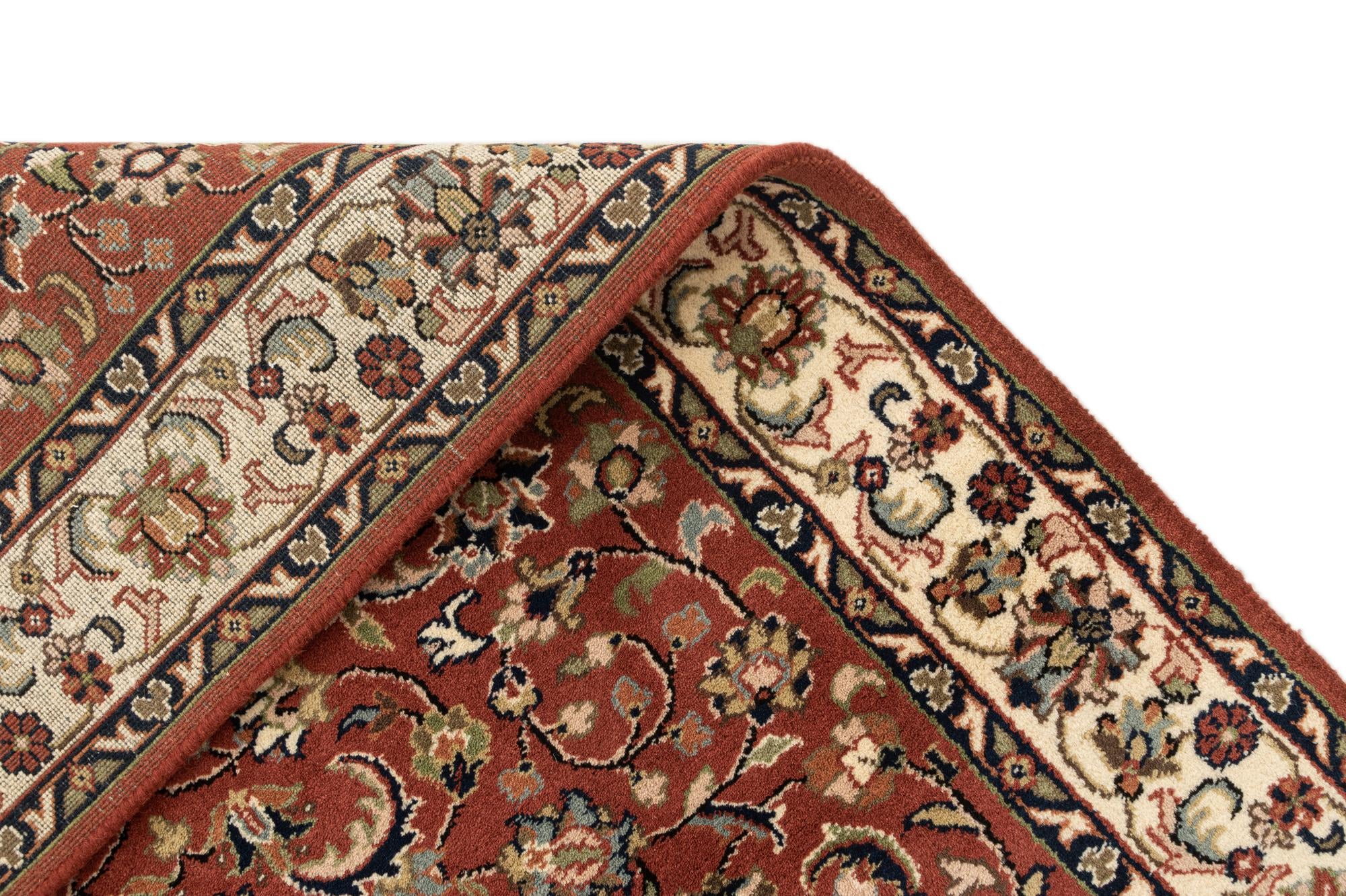 4' x 6' Hand Knotted Kashan Wool Rug