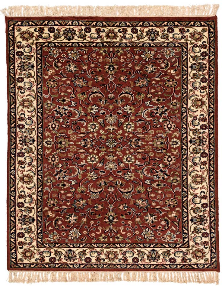 Detail image of 4' x 6' Hand Knotted Kashan Wool Rug