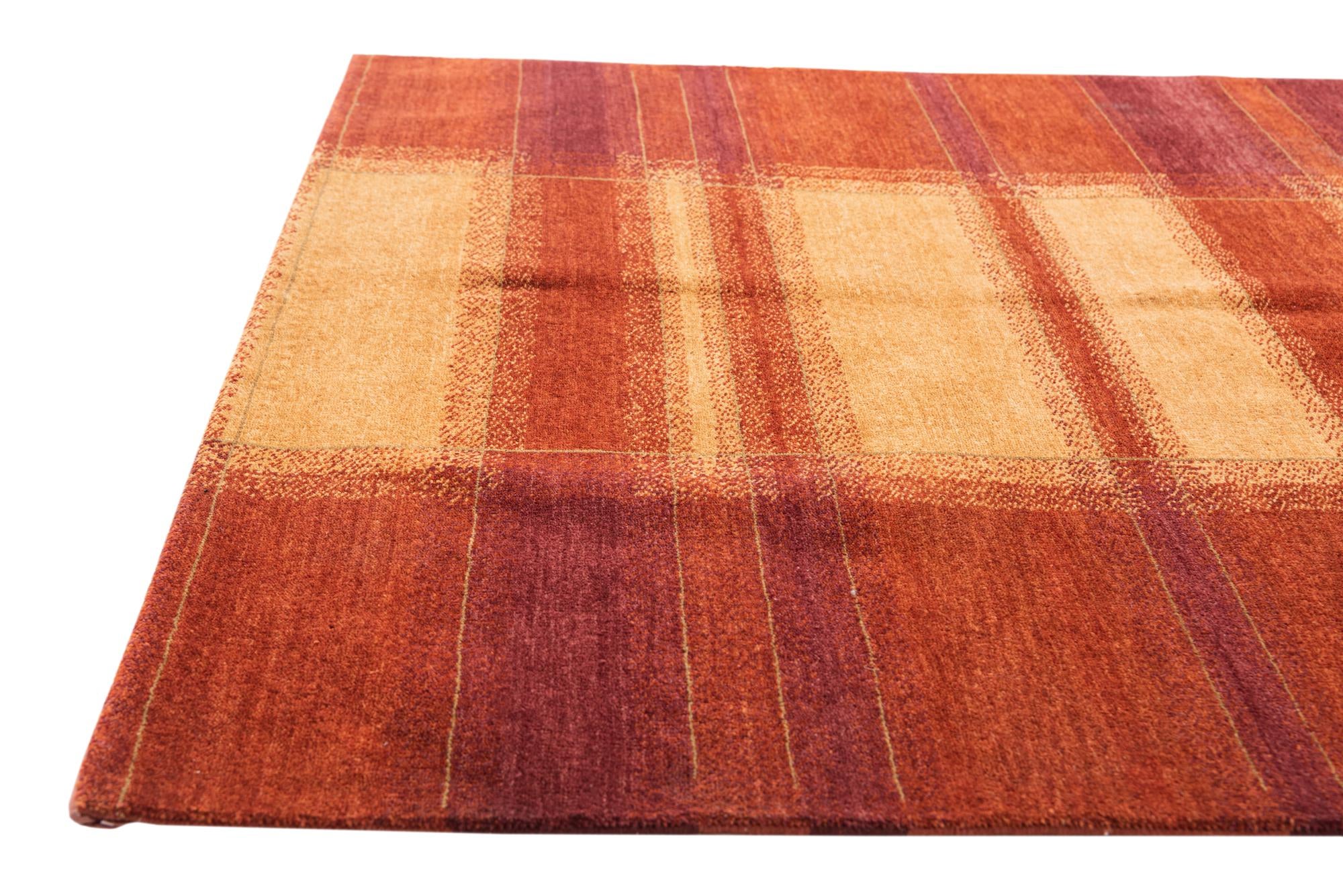 4' 3 x 6' 3 Hand Knotted Kashkuli Gabbeh Wool Rug