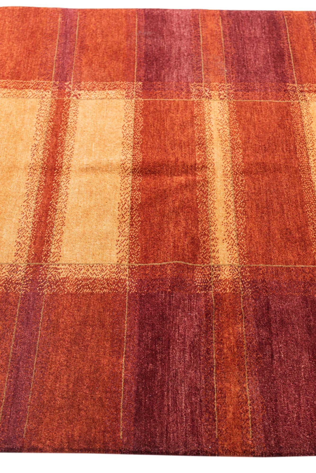 4' 3 x 6' 3 Hand Knotted Kashkuli Gabbeh Wool Rug