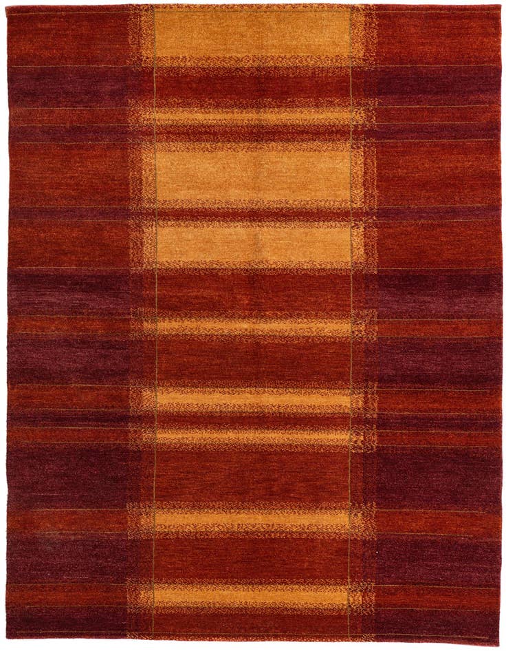 Detail image of 4' 3 x 6' 3 Hand Knotted Kashkuli Gabbeh Wool Rug