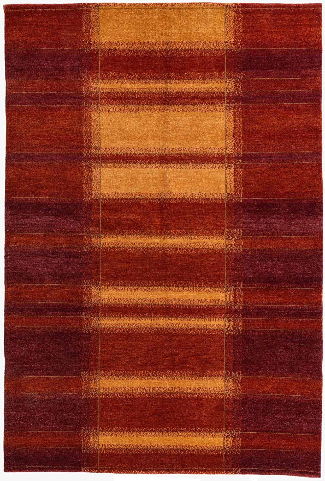 4' 3 x 6' 3  Hand Knotted Kashkuli Gabbeh Wool Rug
