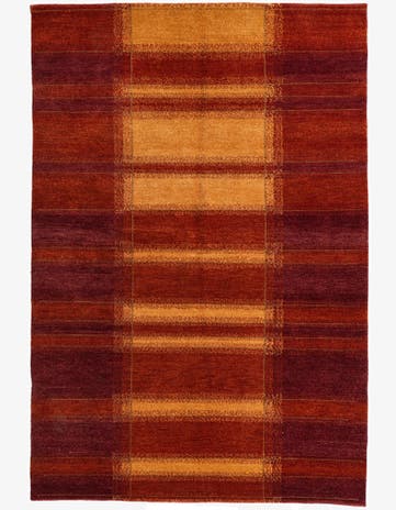 4' 3 x 6' 3 Hand Knotted Kashkuli Gabbeh Wool Rug