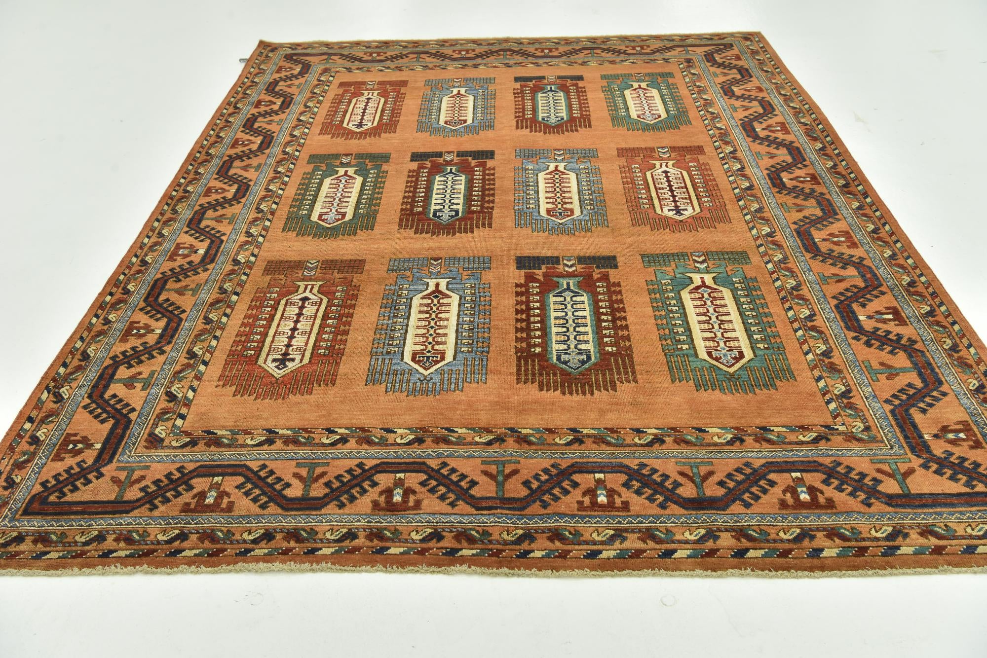 7' 2 x 9' 5 Hand Knotted Kazak Rug