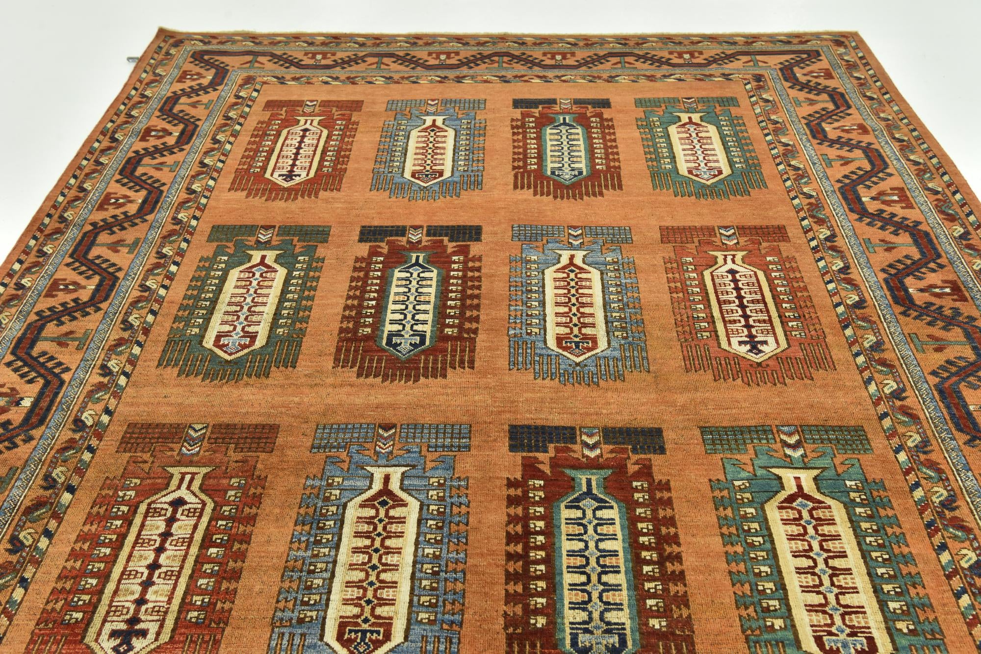 7' 2 x 9' 5 Hand Knotted Kazak Rug