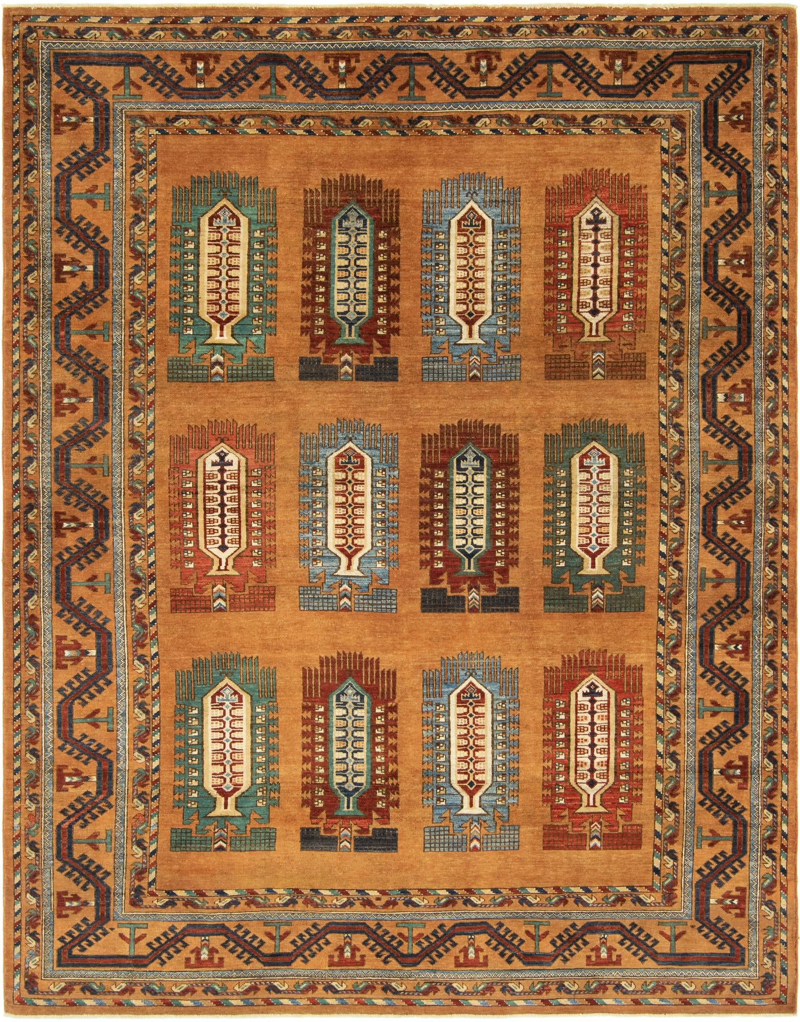 7' 2 x 9' 5 Hand Knotted Kazak Rug