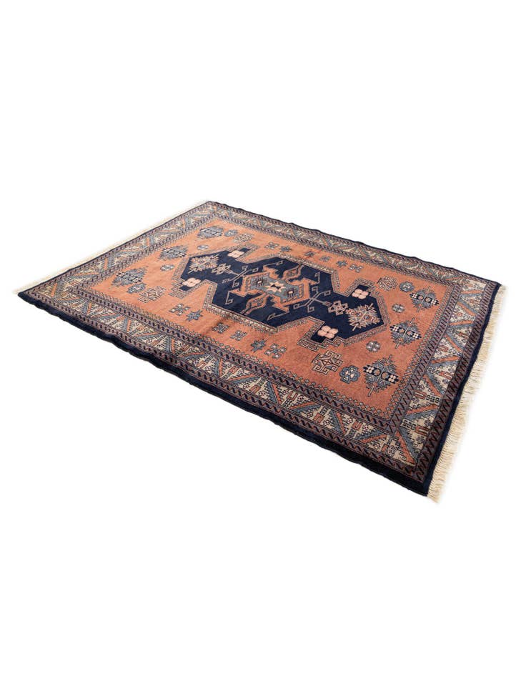 Detail image of 4' 3 x 5' 6  Hand Knotted Kazak Oriental Wool Rug