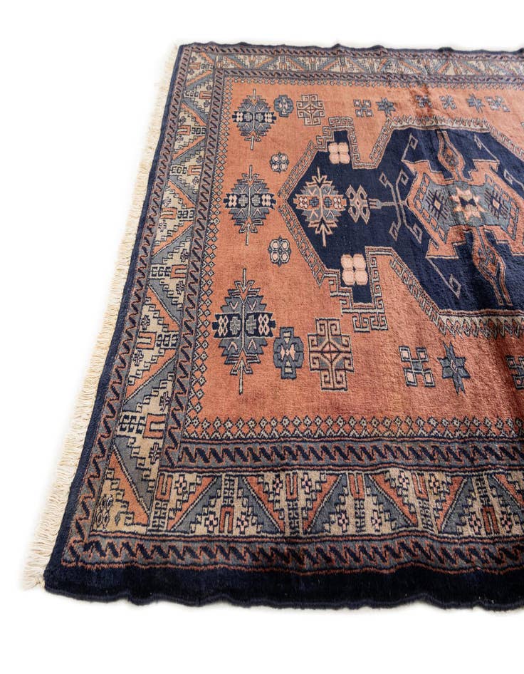 Detail image of 4' 3 x 5' 6  Hand Knotted Kazak Oriental Wool Rug