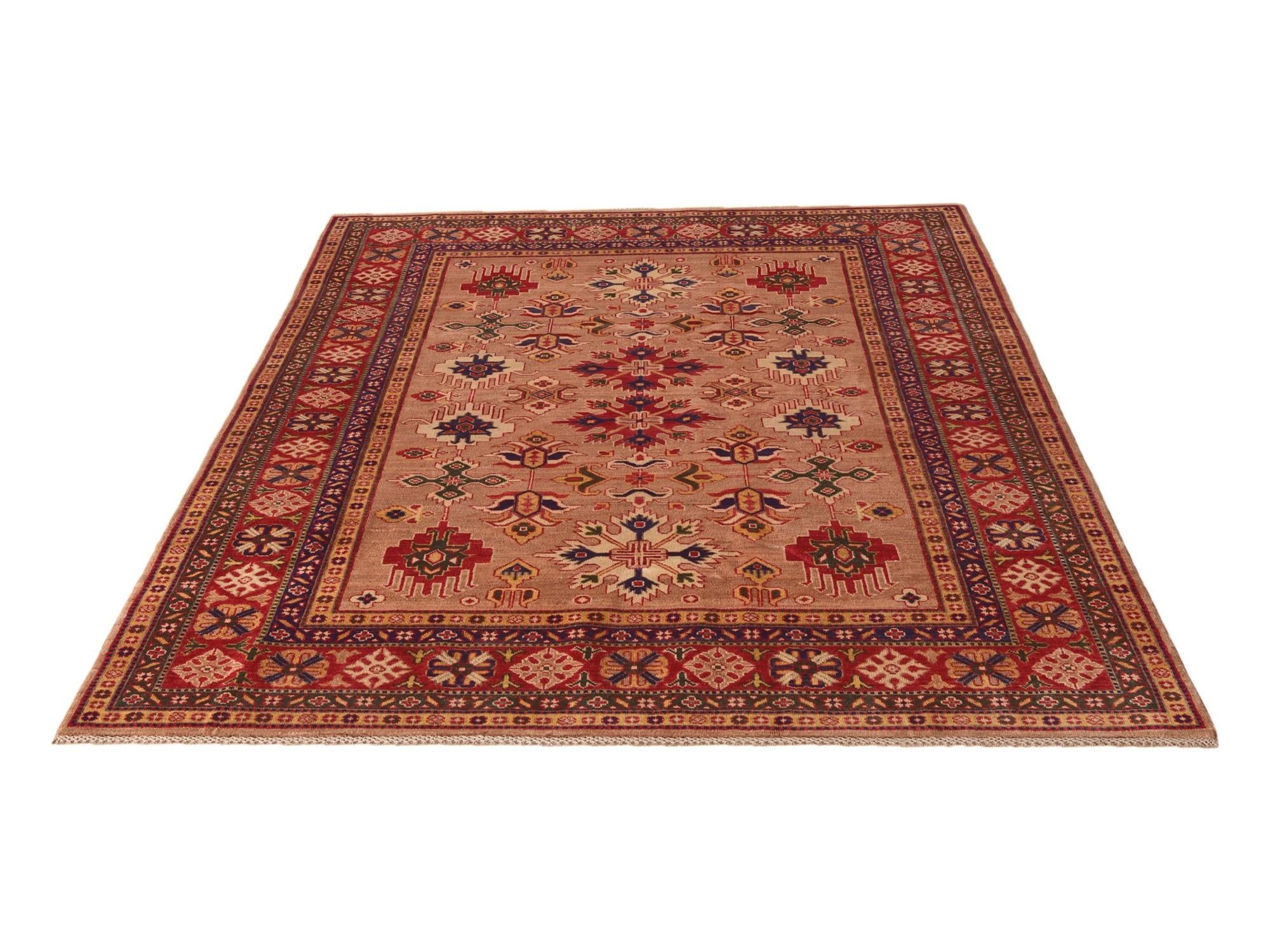 6' 9 x 9' 7 Hand Knotted Kazak Rug