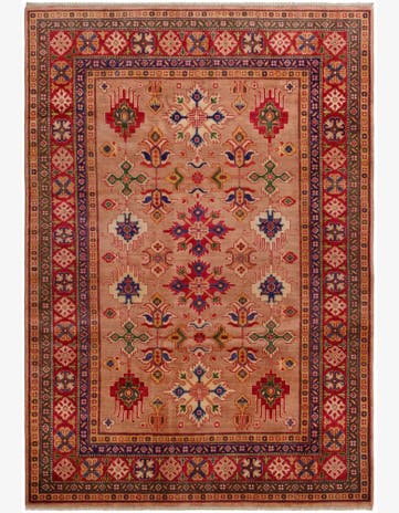6' 9 x 9' 7 Hand Knotted Kazak Rug