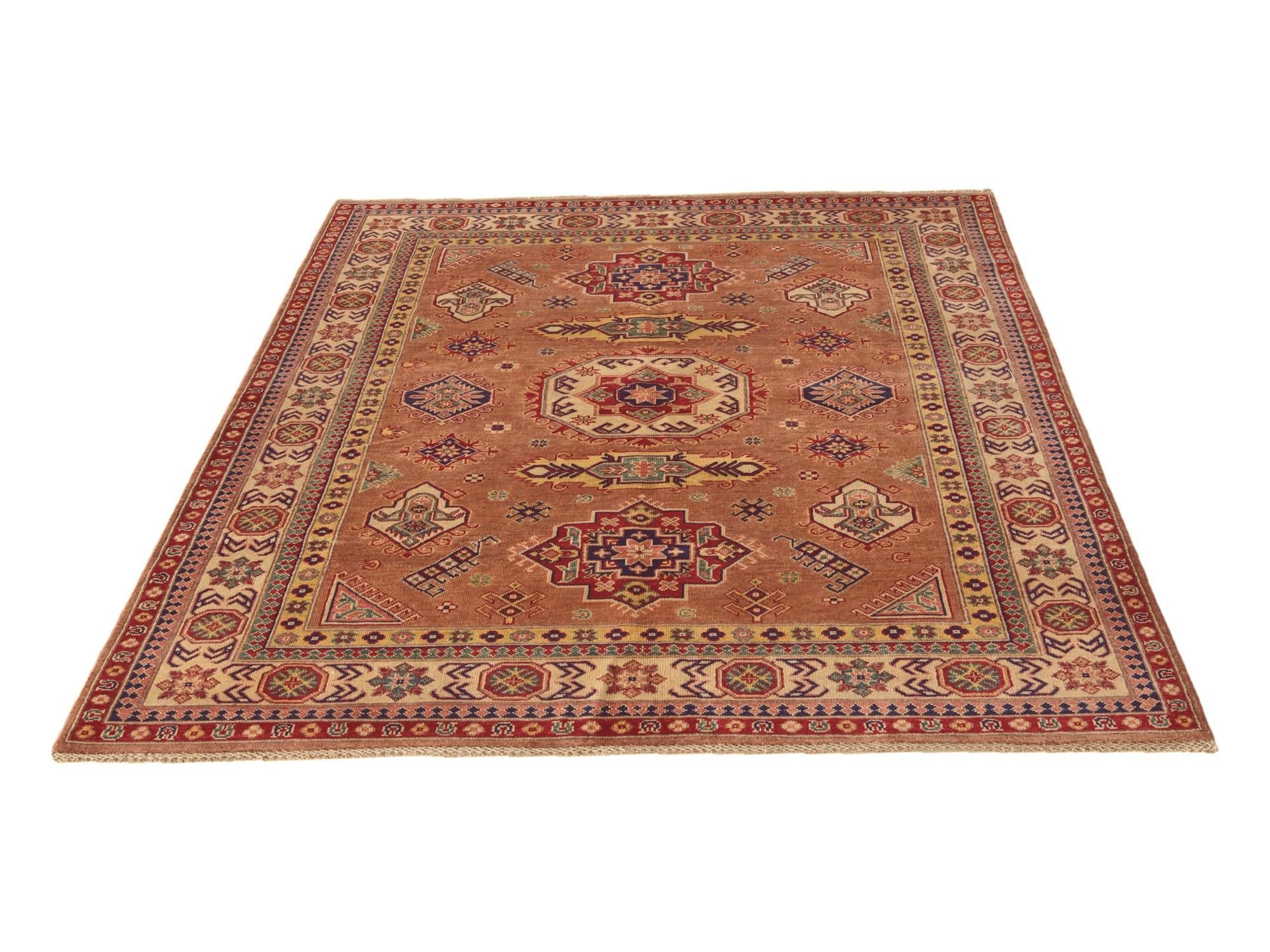 5' 9 x 7' 11 Hand Knotted Kazak Rug