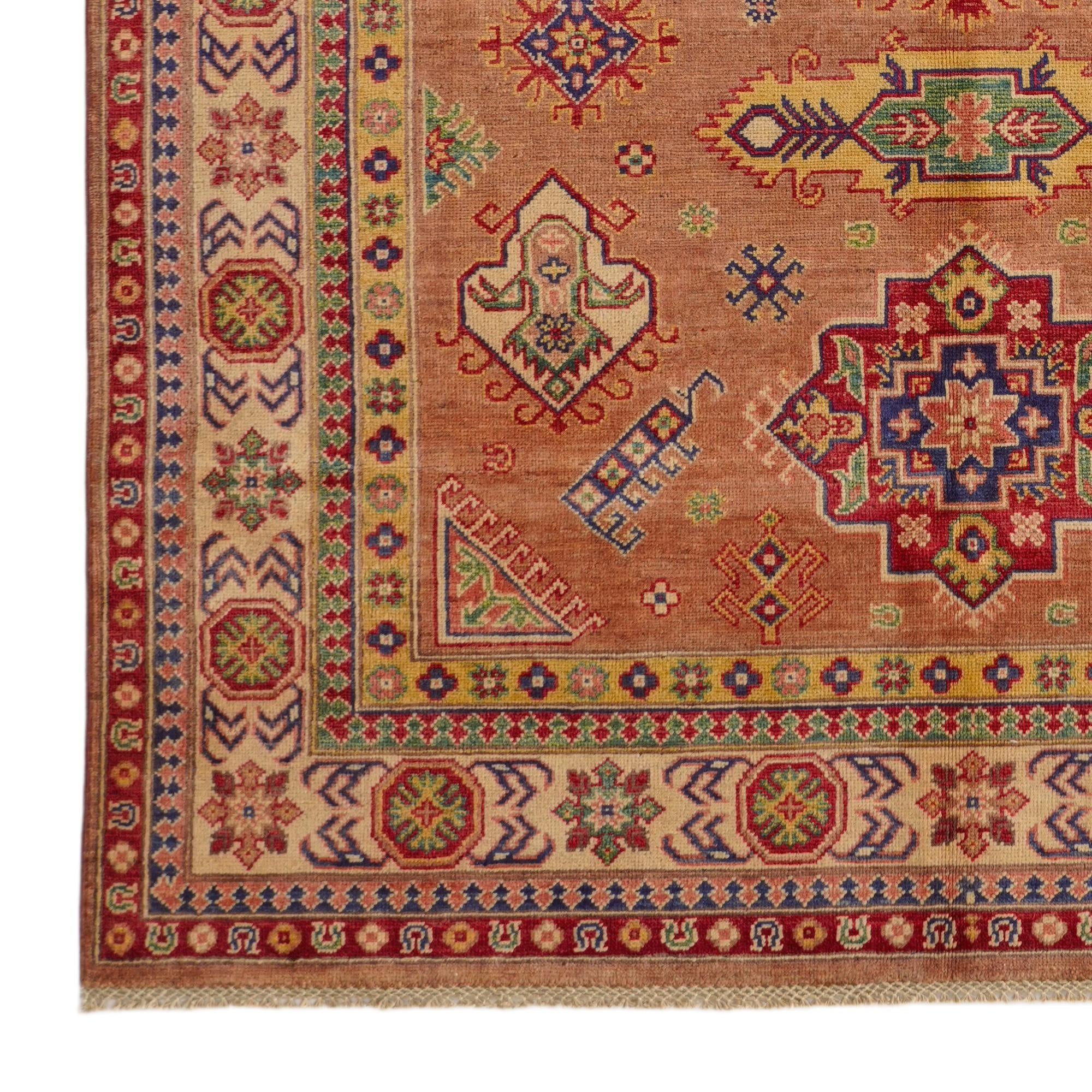 5' 9 x 7' 11 Hand Knotted Kazak Rug
