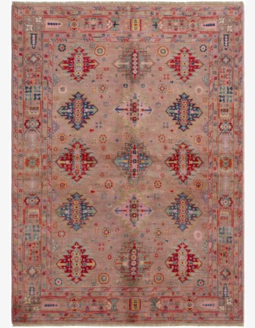 5' 10 x 8' 1 Hand Knotted Kazak Rug