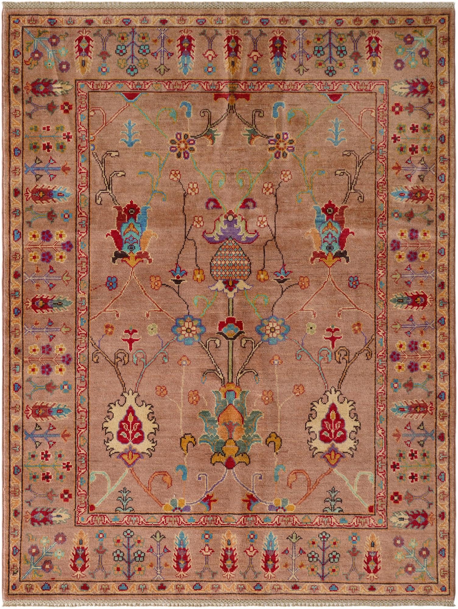 5' 1 x 6' 7 Hand Knotted Kazak Rug
