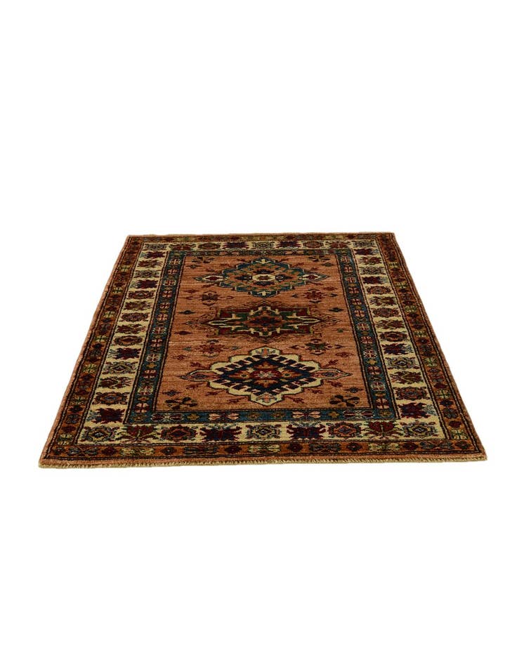 Detail image of 2' 10 x 3' 11 Hand Knotted Kazak Rug