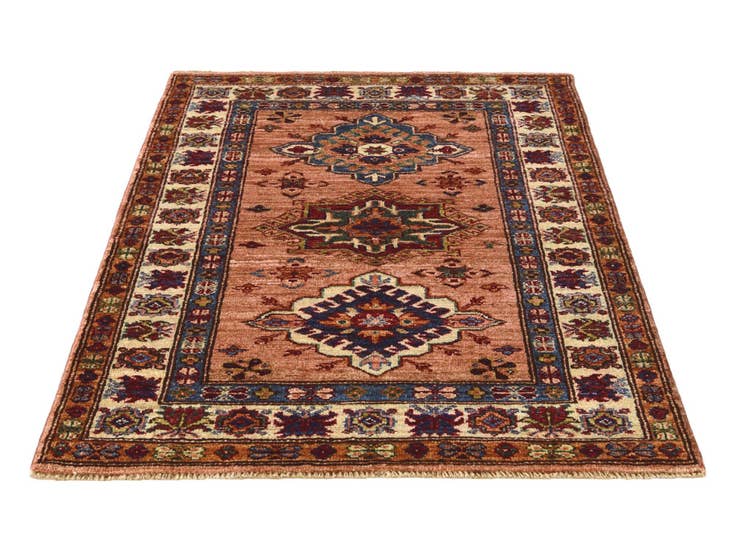 Detail image of 2' 10 x 3' 11 Hand Knotted Kazak Rug