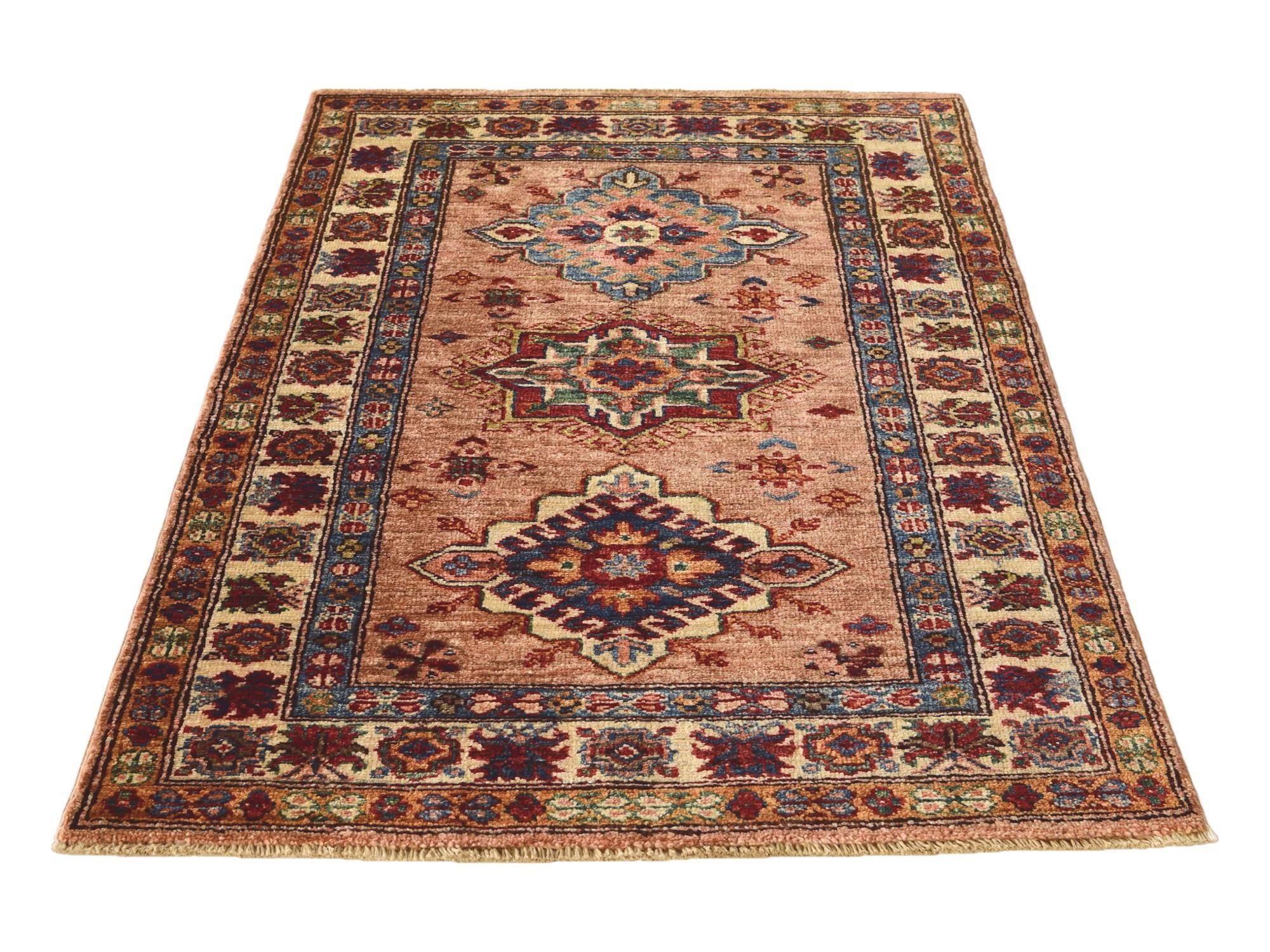 2' 8 x 4' Hand Knotted Kazak Rug