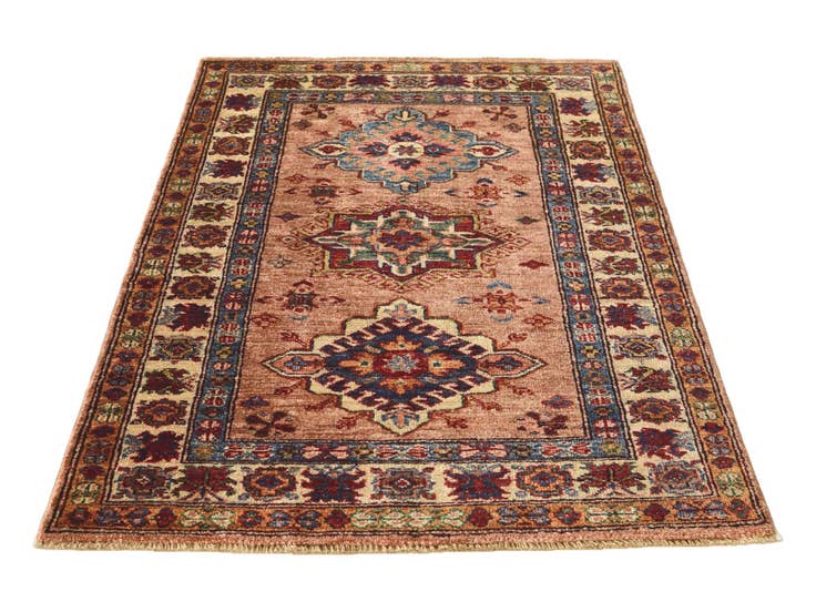 Detail image of 2' 8 x 4' Hand Knotted Kazak Rug