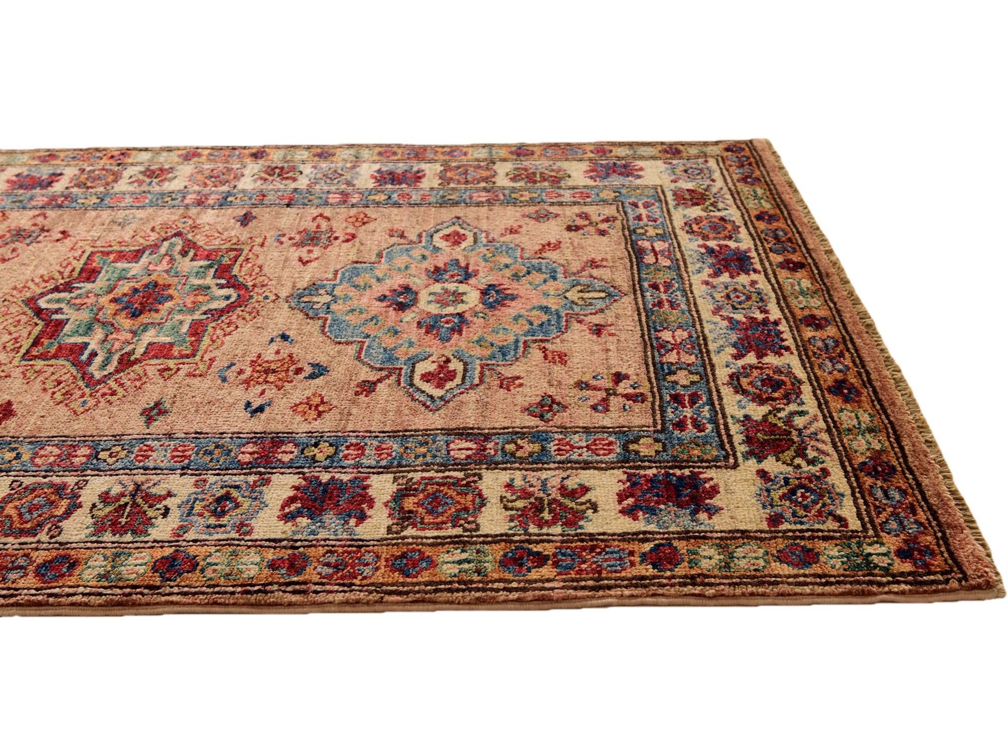 2' 8 x 4' Hand Knotted Kazak Rug