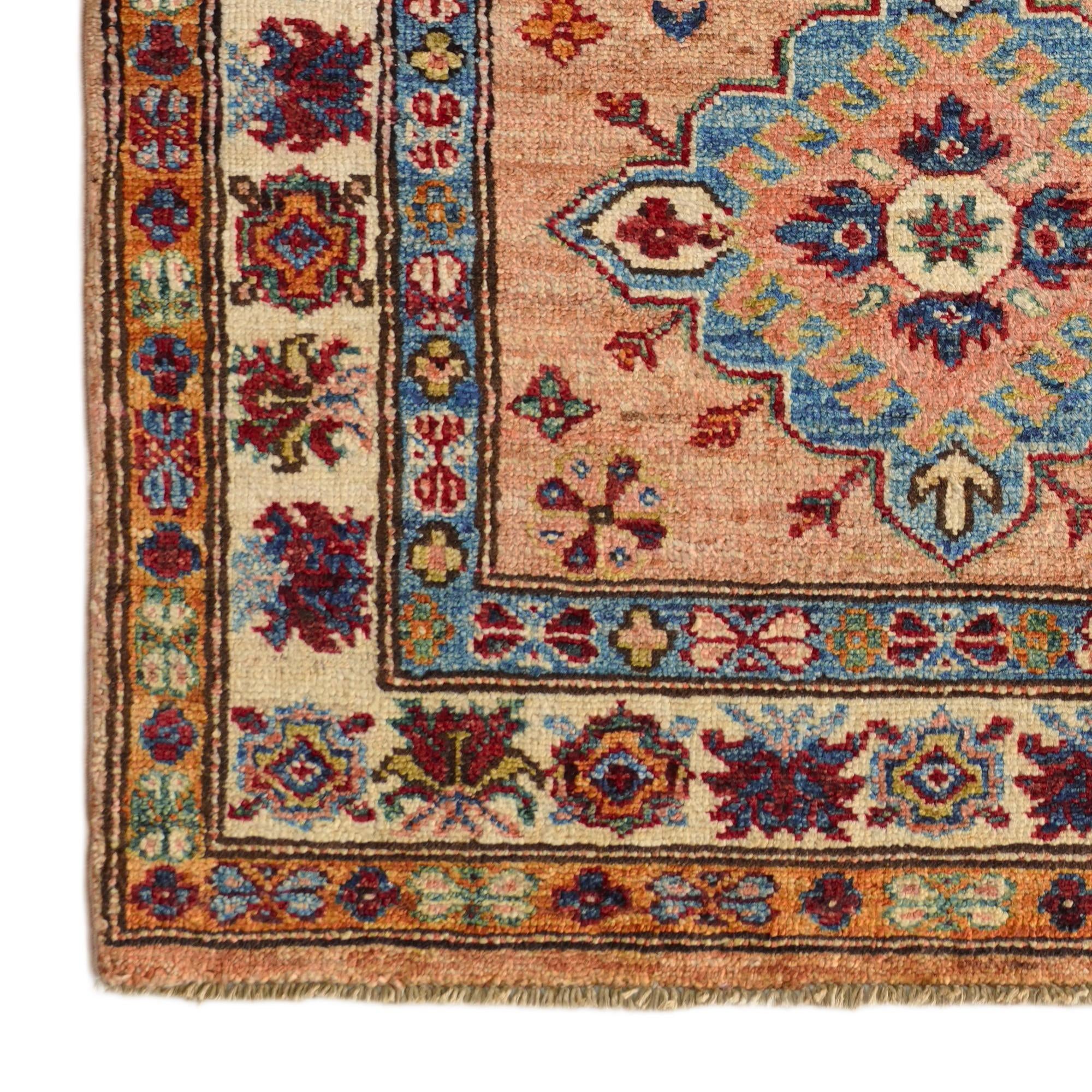 2' 8 x 4' Hand Knotted Kazak Rug