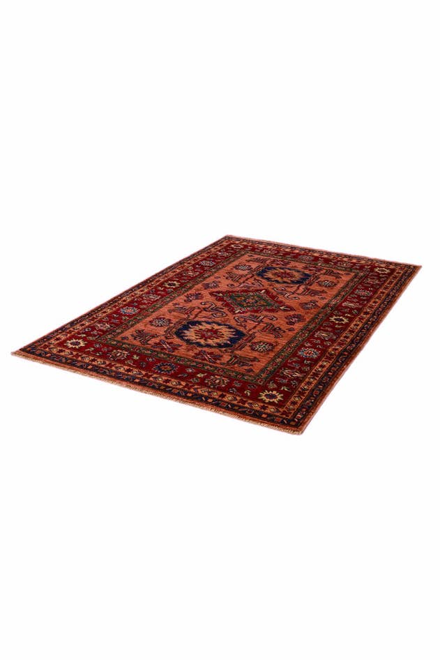 Detail image of 3' 4 x 5' Hand Knotted Kazak Rug