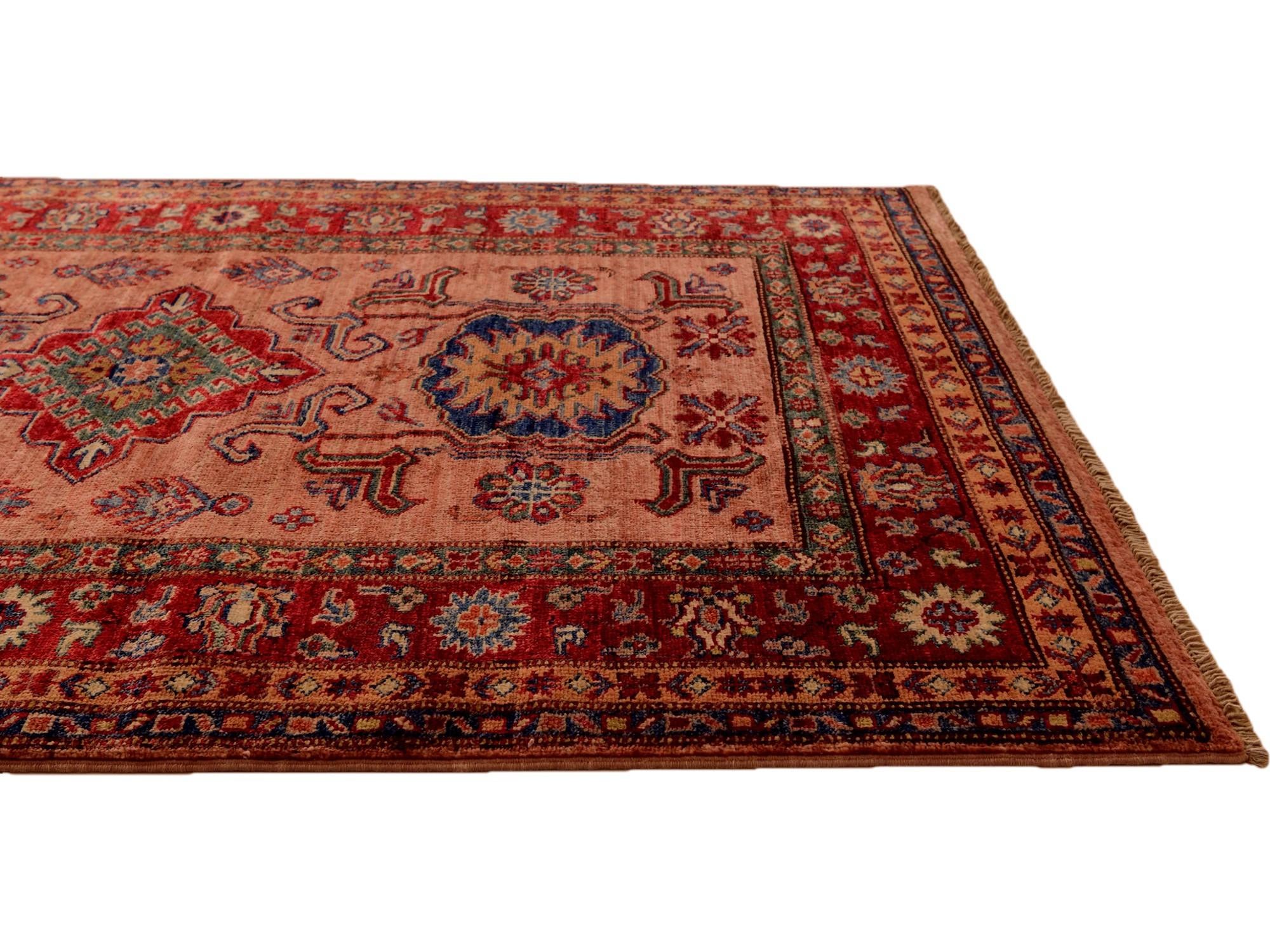 3' 4 x 5' Hand Knotted Kazak Rug