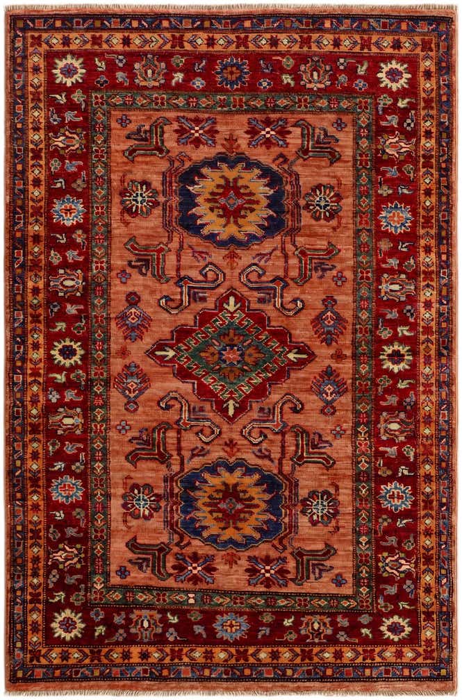 3' 4 x 5' Hand Knotted Kazak Rug