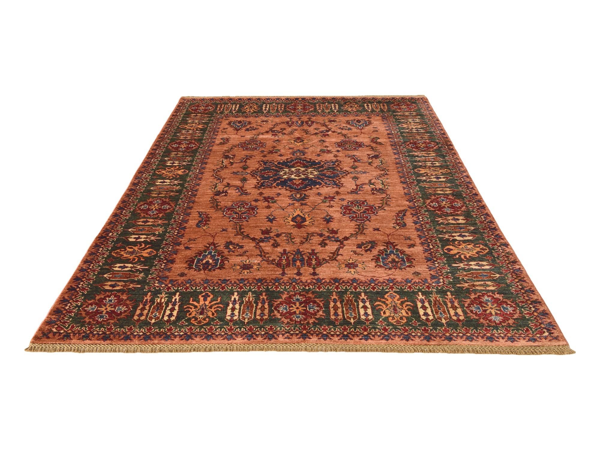 5' 10 x 8' 4 Hand Knotted Kazak Rug