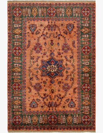 5' 10 x 8' 4 Hand Knotted Kazak Rug