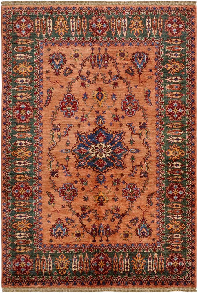 5' 10 x 8' 4 Hand Knotted Kazak Rug