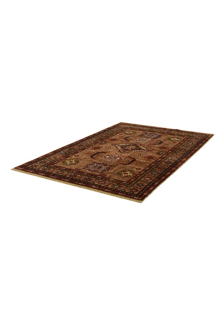 4' 1 x 6' 7 Hand Knotted Kazak Rug
