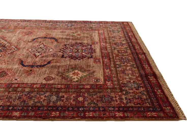 Detail image of 4' 1 x 6' 7 Hand Knotted Kazak Rug